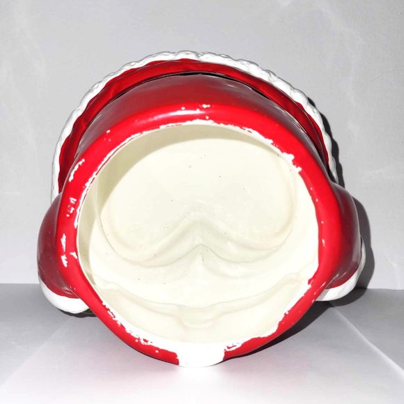 RARE Enesco Santa Cookie Jar 1980s | Glazed Porcelain | Hand-Painted | 10" Tall - Picture 9 of 14
